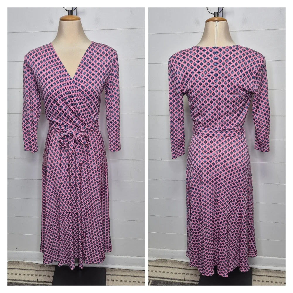 Weekend Maxmara Printed Faux Wrap Midi Dress Size XS - Picture 2 of 12